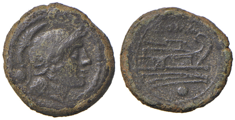 Anonime - Oncia (215-212 a.C.) Testa di Roma a d. - R/ Prua a d. -Cr. 41/10 AE (...