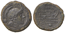 Anonime - Oncia (215-212 a.C.) Testa di Roma a d. - R/ Prua a d. -Cr. 41/10 AE (g 4,85) Screpolatura al bordo
BB+