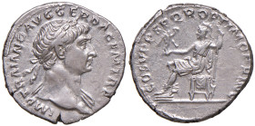 Traiano (98-117) Denario - Busto laureato a d. - R/ Roma seduta a s. - RIC 116 AG (g 3,47)
BB+