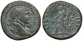 Traiano (98-117) Sesterzio - Testa laureata a d. - R/ L’Annona stante a s. - RIC 492 AE (g 21,19) Pesanti ritocchi
BB+