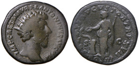 Marco Aurelio (161-180) Dupondio - Busto radiato a d. - R/ La Salute stante a s. - RIC 846 AE (g 11,87)
MB