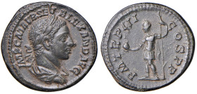 Alessandro Severo (222-235) Denario - Busto laureato a d. - R/ L’imperatore stante a s. - RIC 44 AG (?) (g 2,51) Forse un falso d’epoca
BB+