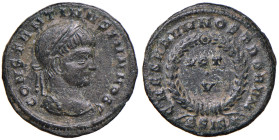 Costantino II (337-340) Follis (Siscia) - Testa laureata a d. - R/ V entro corona - AE (g 2,43)
BB/SPL