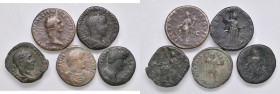 Lotto di cinque bronzi imperiali
MB-qBB
