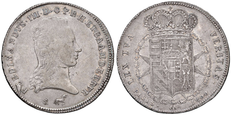 FIRENZE Ferdinando III (1790-1801) Francescone 1800 - MIR 405/9 (indicato R/2) A...