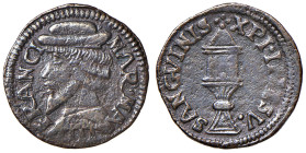 MANTOVA Francesco II (1484-1519) Quattrino - MIR 436 CU (g 1,56) Un graffietto al D/ ma buon esemplare per questo tipo di moneta
BB+