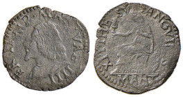 MANTOVA Francesco II Gonzaga (1484-1519) Doppio sesino - MIR 428 MI (g 1,14) Ribattuto al D/ ma bell’esemplare
qSPL