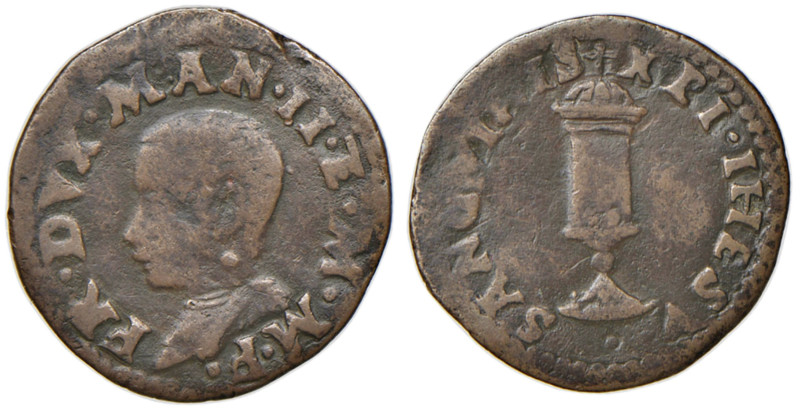 MANTOVA Francesco III Gonzaga (1540-1550) Quattrino con la pisside - MIR 502 CU ...