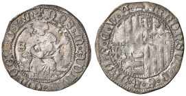 NAPOLI Alfonso I d’Aragona (1442-1458) Carlino con sigla S - MIR 54/6; Vall-Llosera 36a AG (g 3,31) Graffietti e schiacciature
BB