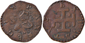 NAPOLI Carlo V (1516-1556) 2 Cavalli - Magliocca 77; MIR 154; P.R. 43 CU (g 2,49) Bell’esemplare
BB