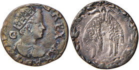 NAPOLI Filippo III (1598-1621) Mezzo carlino - Magliocca 42; MIR 216/2; P.R. 30B AG (g 1,09) RRR Bella patina iridescente
SPL