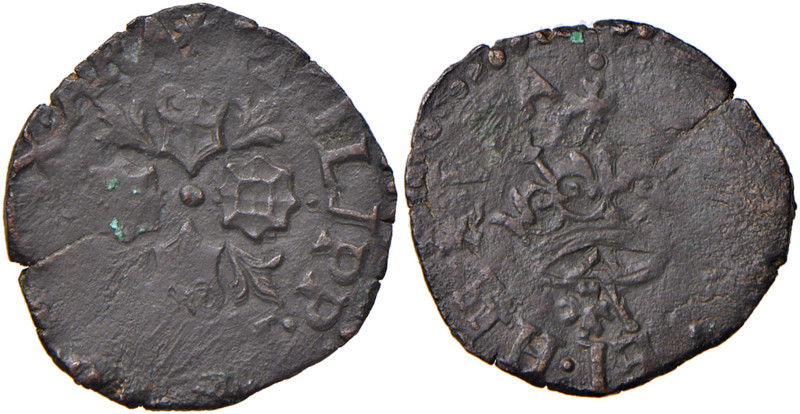 NAPOLI Filippo III (1598-1621) 2 Cavalli - Magliocca 90; MIR 231, P.R. 68 CU (g ...