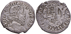 NAPOLI Filippo IV (1621-1665) Tarì 1622 MC/C - Magliocca 18 AG (g 5,74) Mancanza di metallo
qBB