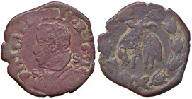 NAPOLI Filippo IV (1621-1665) Tornese 1631 - Magliocca 103; MIR 268/2; P.R. 96 CU (g 4,92) R Bellissimo esemplare per questo tipo di moneta
BB