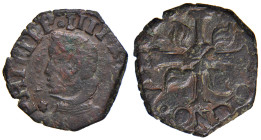 NAPOLI Filippo IV (1621-1665) 3 Cavalli 1631 - Magliocca 129, MIR 275/1; P.R. 119 CU (g 2,75) RR Senza sigle
qBB/BB
