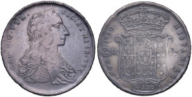 NAPOLI Carlo di Borbone (1734-1759) Piastra 1750 - Nomisma 270 AG (g 24,59) RR Taglio cerchi e quadrati
MB+/qBB