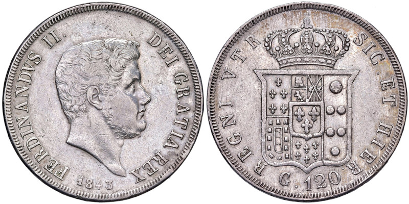 NAPOLI Ferdinando II (1830-1859) Piastra 1843 - Nomisma 948 AG (g 27,50)
BB+