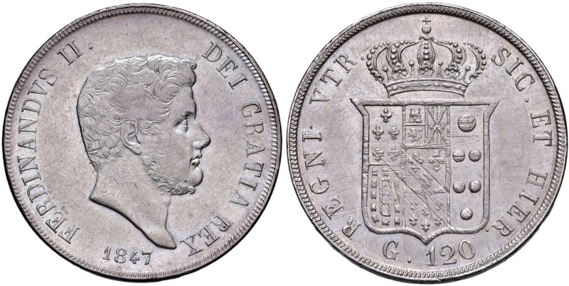 NAPOLI Ferdinando II (1830-1859) Piastra 1847 - Nomisma 952 AG (g 27,59)
qSPL/S...