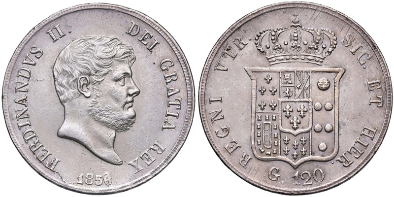 NAPOLI Ferdinando II (1830-1859) Piastra 1856 - Nomisma 964 AG (g 27,33) Data ri...