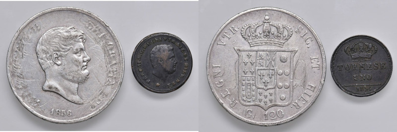 NAPOLI Ferdinando II (1830-1859) Piastra 1856 - Magliocca 963 AG (g 27,34) Campi...