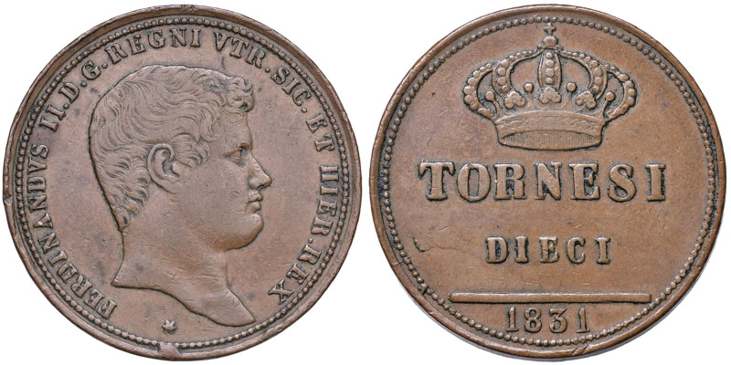 NAPOLI Ferdinando II (1830-1859) 10 Tornesi 1831 - Nomisma 1092 CU (g 32,52) Col...