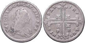 PALERMO Carlo di Borbone (1734-1759) 6 Tarì 1754 sigle PN - Spahr 100 AG (g 13,05)
qBB