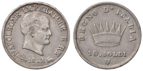 Napoleone (1805-1814) VENEZIA 10 Soldi 1812 - Gig. 182a AG (g 2,46) R V su M. Colpetti al bordo
BB