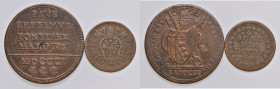 Pio VI (1775-1799) Lotto di due monete come da foto
qBB/BB