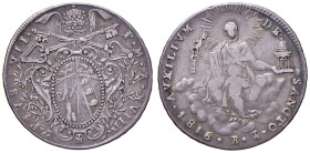 Pio VII (1800-1823) Bologna - Doppio giulio 1816 A. XVIII - Nomisma 265 AG (g 5,22) R
qBB