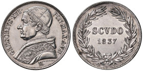 Gregorio XVI (1831-1846) Scudo 1837 A. VII - Nomisma 189 AG (g 27,00) Lucidato
SPL+