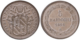 Pio IX (1846-1878) 5 Baiocchi 1854 A. VIII - Nomisma 775 CU (g 40,67)
SPL+