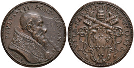 Paolo III (1534-1559) Medaglia 1549 A. XV - Opus: G. Paladino - Mazio 48 - AE (g 44,48 - Ø 43mm) Riconio
BB+