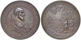 Pio V (1566-1572) Medaglia A. V 1570 - AE (g 31,45 - Ø 42mm) Riconio francese
qFDC