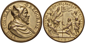 Gregorio XIV (1590-1591) Medaglia 1591 per la sepdizioni contro gli Ugonotti - Mazio 153 -Opus: Nicolò de Bonis - MD (g 19,01 - Ø 32mm)
qSPL