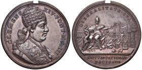 Clemente XIV (1769-1774) Medaglia 1771 A. III - Opus: Cropanese - AE (g 15,44 - Ø 35mm) Appiccagnolo rimoso
SPL