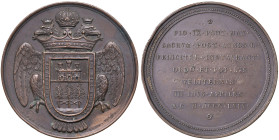 Pio IX (1846-1878) Medaglia 1869 50° Anniversario dell’ordinazione sacerdotale - Opus: Cerbara - Bart. XXIII-16 AE (g 62,81 - Ø 51 mm) Colpetto al bor...