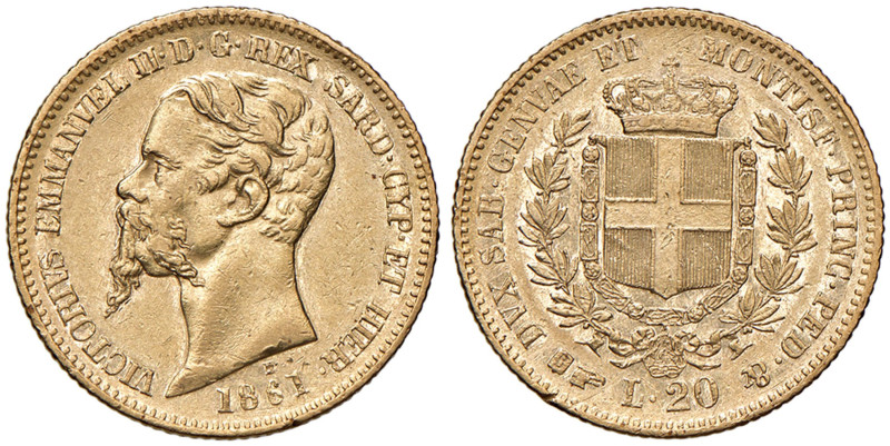 Vittorio Emanuele II (1849-1861) 20 Lire 1861 T - Nomisma 763 AU
qBB