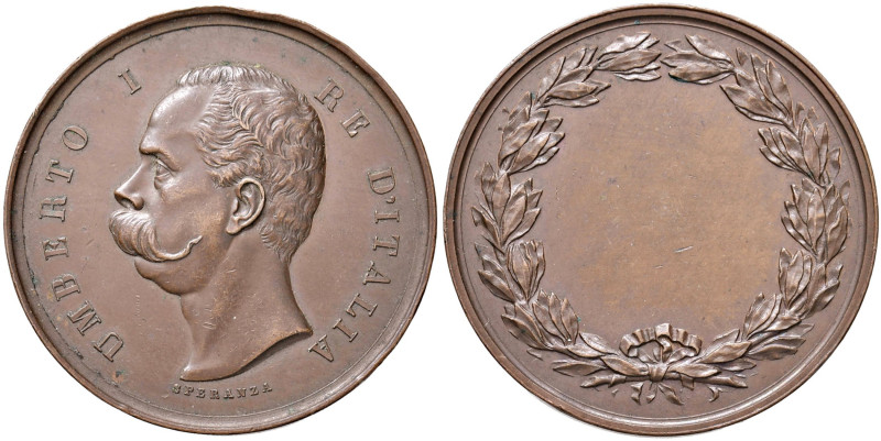 Umberto I (1878-1900) Medaglia premio - Opus: Speranza AE (g 54,79 - Ø 46 mm) Co...