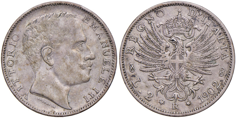 Vittorio Emanuele III (1900-1946) 2 Lire 1902 - Nomisma 1152 AG R
BB