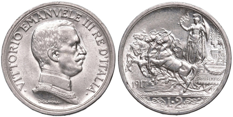 Vittorio Emanuele III (1900-1946) 2 Lire 1917 - Nomisma 1166 AG
qFDC