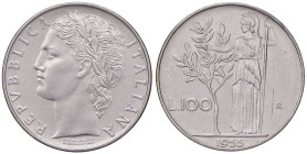 Repubblica italiana - 100 Lire 1955 - AC Minimo graffietto al R/
qFDC