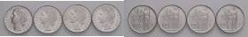 REPUBBLICA ITALIANA 100 Lire 1964, 1965, 1966, 1967 - Lotto di quattro monete di alta conservazione, da esaminare
qFDC-FDC