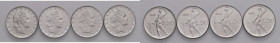 REPUBBLICA ITALIANA 50 Lire 1964, 1965, 1966, 1967 - Lotto di quattro monete di alta conservazione, da esaminare
SPL-FDC