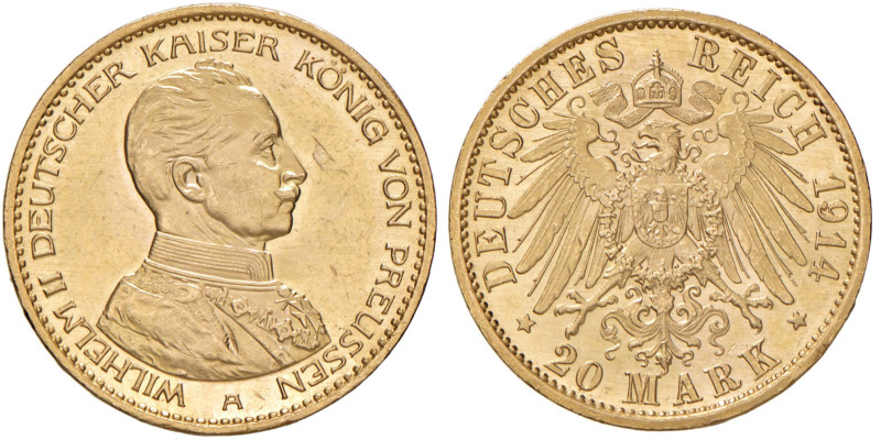 GERMANIA Prussia - Guglielmo II (1888-1918) 20 Marchi 1914 - KM 537 AU (g 7,95) ...