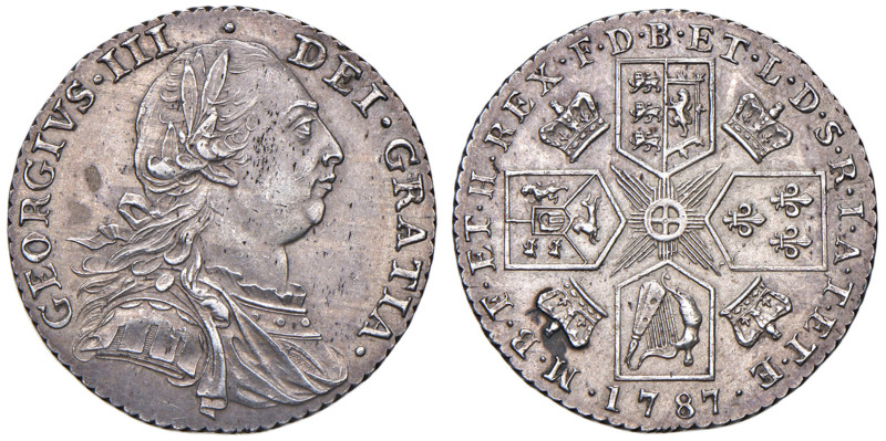 INGHILTERRA Giorgio III (1760-1820) Shilling 1787- KM 607 AG (g 6,05)
BB