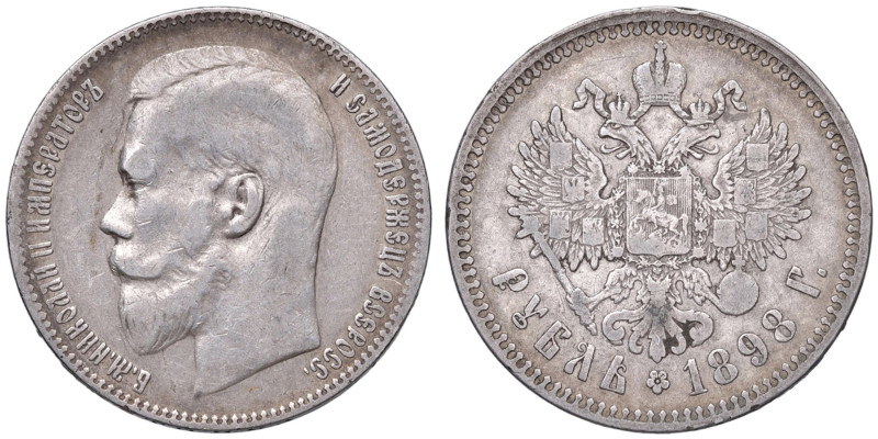 RUSSIA Nicola II (1894-1917) Rublo 1898 ** - KM Y59.1 AG (g 19,82) Colpetto al b...