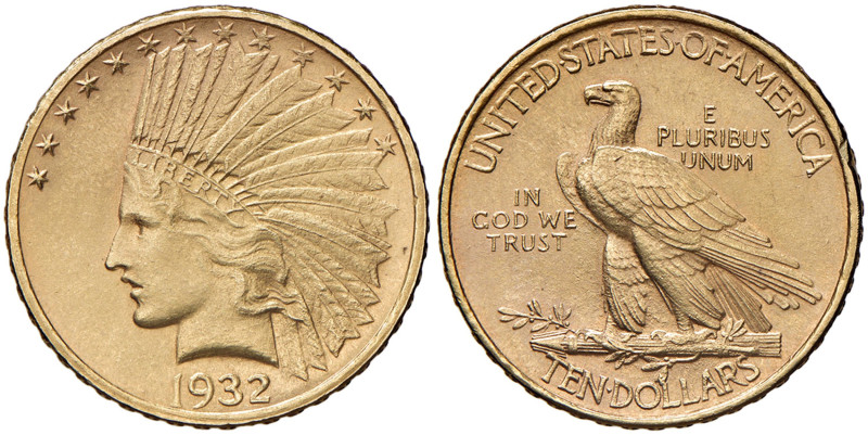 USA 10 Dollari 1932 - KM 130 (g 16,52) Colpi di lima al ciglio
qFDC