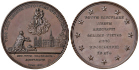 FRANCIA Medaglia bicentenario del consacramento di Luigi XIII della Francia alla Vergine Maria 1838 - Opus: Penin - AE (g 55,37 - Ø 50 mm) Colpetto al...