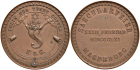 GERMANIA Magdeburg - Medaglia 1861 - Opus: Blanke AE (g 29,61 - Ø 41 mm) Colpi al bordo
qFDC