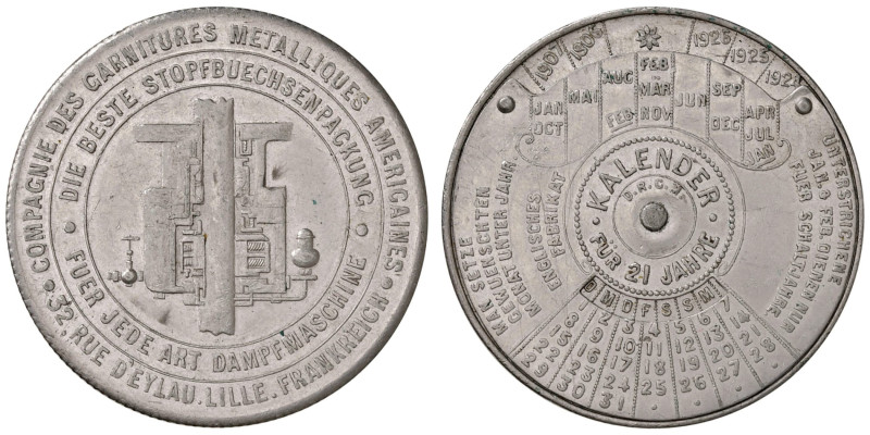 GERMANIA Calendario per 21 anni - AL (g 5,73 - Ø 38 mm)
BB/SPL